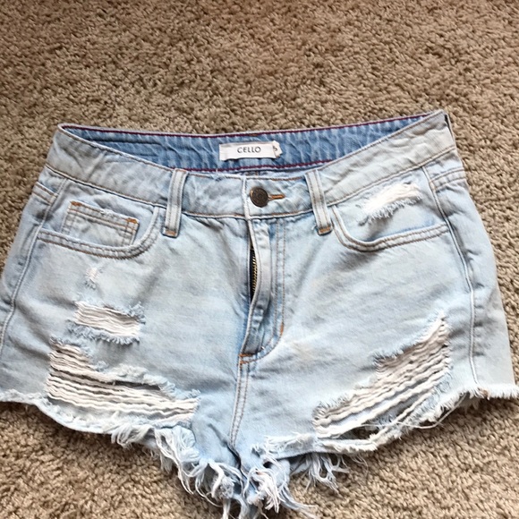 cello distressed shorts